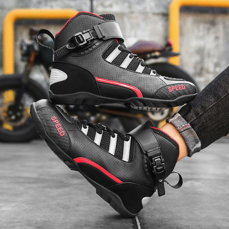 Men's New High-end Motorcycle Riding Shoes,Windproof, Wear-resistant, Anti Fall, Ankle Protection_vogvips.com