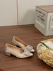 Pointheaded Shallow Mouth Single Shoes Female Early Spring Rhinosin Small Fragrance Wind All Build A Pedal Inside The Height_vogvips.com
