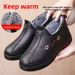 Winter New Cotton Shoes For Women, Middle-aged And Elderly Mom Slip-on Women's Shoes, Fleece-lined, Thickened,_vogvips.com