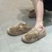 Style Retro Fireworks Slip-On Women's Sandals Thick Soled Casual Height Increasing Inspired Holiday Slippers_vogvips.com