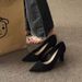 Elegant Suede High Heels For Women - Comfortable Soft Sole, Non-Slip Rubber Bottom, Pointed Toe Professional Work Shoes For Flight Attendants_vogvips.com