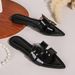 Women's Shoes New Flat Pointed Open Toe Slippers Fashionable Outdoor Casual Sandals_vogvips.com