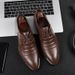 2021 Spring New Large Leather Business Dress Men's Lace up Casual Shoes_vogvips.com