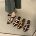 Fashion INS Trend Wedge Roman Women's Shoes Outdoor 2025 Summer Gold French Style Sandals High Heels_vogvips.com