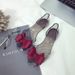 Heli Shark Summer New Transparent Daily Sandals Women's Ribbed Bowknot Casual Flat Peep Toe Shoes Slippers_vogvips.com