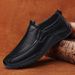 Men's Shoes Outdoor Tooling Leather Shoes Low-top Foot Bag Head Leather Surface Dress Loafer Casual Shoes_vogvips.com