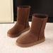 Large Size Snow Boots For Women 2024 Autumn And Winter New Short Plush Sleeve Round Toe Thick Soled Warm Midsole Boots_vogvips.com