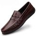 Euro Step Men's 2025 New High-end Gentleman British Trend Loafers Breathable Sole Soft Surface Business Leather Shoes_vogvips.com
