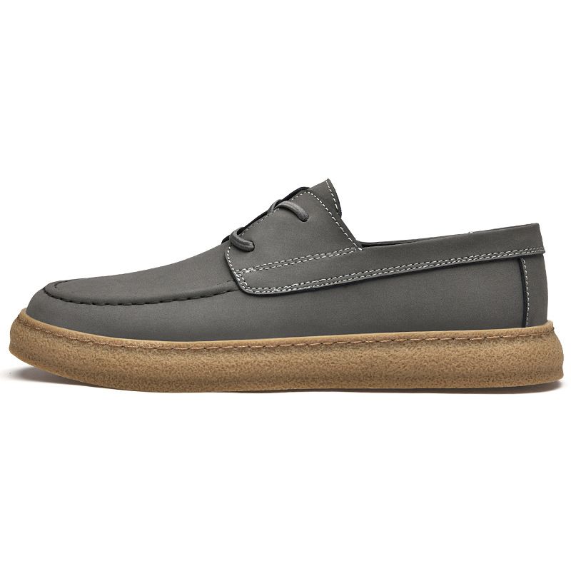 Color Polish Men's Casual Matte Board Shoes One-pedal Loafers Sports Single Shoes Men's Shoes Retro Leather Shoes Men's_vogvips.com