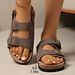 Cross-Border Plus-Size Vintage Thick-Soled Women, Size 26, New Summer Model, High-End Double-Strap Buckle_vogvips.com