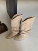 Chunky Leg Pleated Slouch 2025 Autumn Winter New Pointed Toe Over-the-Knee Long Boots_vogvips.com