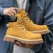 Martin Boots Thick-soled Heightening Tooling Retro Short Boots Outdoor Mountaineering Boots Wear-resistant Rhubarb Boots_vogvips.com