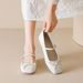 9169-9 French-style Bowknot Square-toed Chunky Heel Women's 2026 Spring/autumn Shallow Cut Mary Jane Shoes To Match_vogvips.com