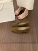 French Flat Footed Warm And Fluffy Cotton Scoop Shoes, Korean Version Versatile Hairy Shoes For Women's Outdoor Wear, Autumn And Winter Bean Shoes_vogvips.com
