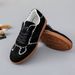 European And American Style Genuine Leather White Sneakers For Women Couple Round Toe Flat Casual Sports Shoe_vogvips.com