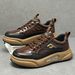 Autumn New Genuine Leather Sneakers British Style Versatile Casual Lightweight Soft Men's Trendy Shoes Thick Sole_vogvips.com