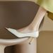 Chic French-Inspired Pointed-Toe Stiletto Pumps – Elegant Metallic-Toe PU Leather Heels With 7cm Slim Heel – Classic Black & Nude For Office & Evening_vogvips.com