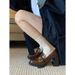 Lancui 2025 New Square Toe Chunky Slip-On Loafers High Heel Leather For Women British Style Shoes_vogvips.com