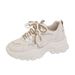 Autumn New Breathable White Women's Versatile Korean Version Thick Soled Sports Casual Running Dad Trendy Shoes_vogvips.com