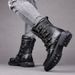 European Warm Series Autumn Mid-Calf Riding Work Men's Leather Waterproof Large Size Long Martin Boots Trendy_vogvips.com