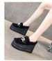 Women's Shoes Heightened Thick Soled Snow Boots Genuine Leather Women's Cotton Shoes Winter Casual Fashion Single Shoes Plush And Warm_vogvips.com