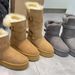 Classic Design Women Tall Short Snow Boots Knee Womens Winter Warm Boot Cozy Sheepskin Plush Casual Boots Beautiful Gift_vogvips.com