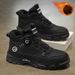 Winter High-top Retro Work Shoes For Men, Thick-soled And Extended Warm Ankle Boots_vogvips.com
