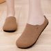 Women's New Comfortable Casual Shoes Thick Closed Toe Mules Outdoor Soft Sole Style Slip-On Flats_vogvips.com