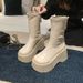 Black British Style Over-the-Knee Thick-Soled Long For Women 2024 New Autumn Winter Height-Increasing Petite Slimming_vogvips.com