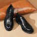 Euro Step Brogue Casual For Men Spring Genuine Leather Wide Feet Big Toe British Style Men's Outdoor Work Trendy Shoes_vogvips.com