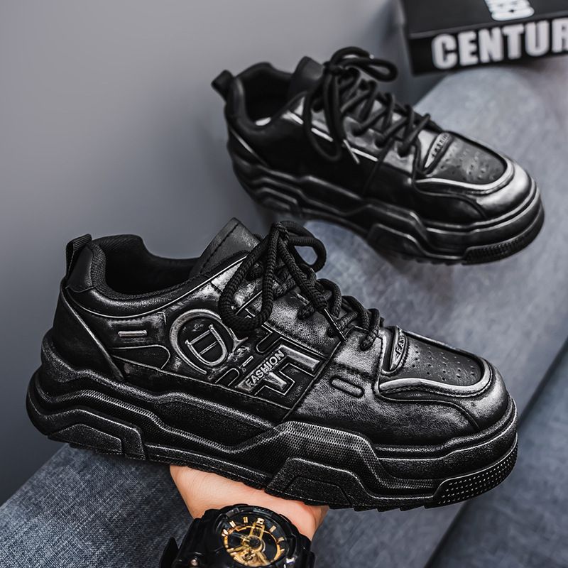 Men's Shoes Breathable Little White Shoes Men's Thick-soled Heightening Sports Shoes Casual Board Shoes_vogvips.com