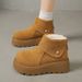 thick-soled Snow Boots Women's Velvet Thickened Thermal Cotton Shoes Heighten Small Martin Boots_vogvips.com