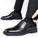 Suitable For All Seasons Trendy Comfortable Low-top Rubber Slip-on Leather Business Casual One-pull Versatile Men's Shoes_vogvips.com