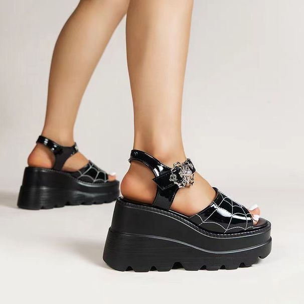 Fashion High Heels Metal Chain Sandals_vogvips.com