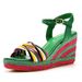 Women's Shoes Wedge Sandals Waterproof Platform Fish Mouth High Heel Sandals Straw Mat Woven Wedge Beach Sandals_vogvips.com