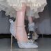 Women S Shoes Adult Dress Two Wear Bridesmaid Hollow Crystal Wedding Shoes_vogvips.com