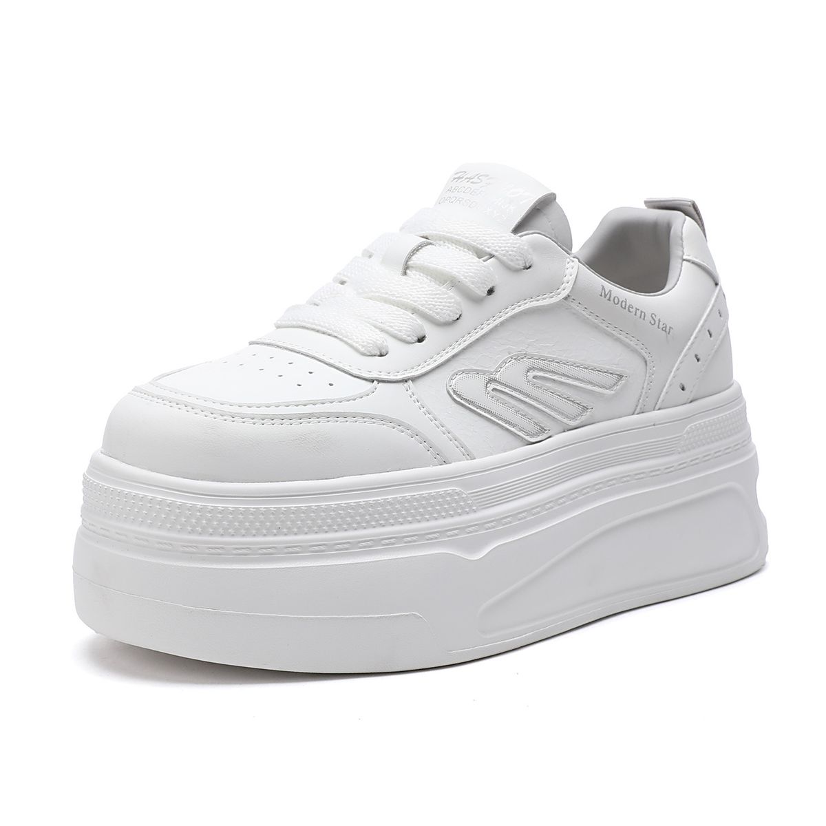 Platform Small White Shoes Female Increase 2026 Spring New Korean Version All-match Sports Casual Shoes Small Height Shoes_vogvips.com