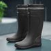 Single Shoe High Tube Waterproof Mouth Rain Boots Size 39-45_vogvips.com