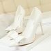 MTX 9511-18 Korean Style Fashion Sweet High Heels Thin Heel Elegant Slimming Shallow Mouth Pointed Toe Bowknot Single Shoes_vogvips.com