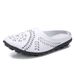 Size 35 To 46 Spring And Autumn New Low Cut Flat Bottom Hollow Bean Women's Single Shoes Large Half Slippers_vogvips.com