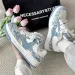 Womens And Shock Absorbing Men Black White Jacquard Canvas Sneakers Low Top Casual Skate Shoes_vogvips.com