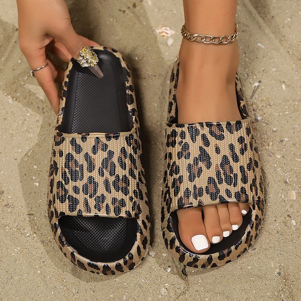 Leopard Print Summer Slippers For Women Fashion Thick Sole Indoor Shower Slides Sexy Beach Sandals Versatile Ladies Footwear_vogvips.com