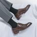 Euro Step Men's Brogue Leather Business Formal Casual Autumn Breathable Carved Oxford Wedding Pointed Derby Shoes_vogvips.com