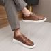 Casual Men's Leather Shoes New Comfortable And Trendy Styles Outdoor Fashion Party Daily Leisure Youth Black Board Shoes_vogvips.com