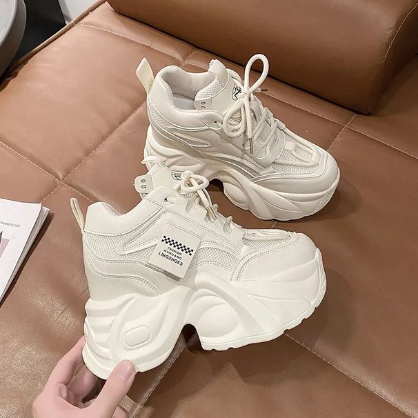2025 Summer New 9cm Height Increasing Women's Thick Sole Petite High Heel Dad Versatile Sports Casual Shoes_vogvips.com