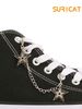 Grunge Single-pack Punk-style Unique Five-pointed Star Pendant Shoe Chain, Suitable For Casual Shoes, Sneakers, Canvas Shoes, Boots, DIY Shoe Decoration, Detachable And Reusable, Boot Ornament._vogvips.com