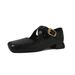 Cameido Women's Full Grain Leather Mary Jane Shoes With Hand - Grained Texture Square Toe And Cross Straps For Spring_vogvips.com