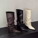 Brown Knee-High Boots Women's Riding Boots 2025 Fall/Winter New Stylish And Versatile_vogvips.com