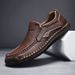 Plus-Size Trendy Driving Men's Shoes Breathable Genuine Leather Versatile Loafers Men's Business British Style Casual Le_vogvips.com