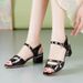 Middle-aged Summer Sandals, Mom's Flat Shoes, Genuine Leather, Soft Sole, Mid-heel, Women's Shoes With Cowhide Sole And_vogvips.com